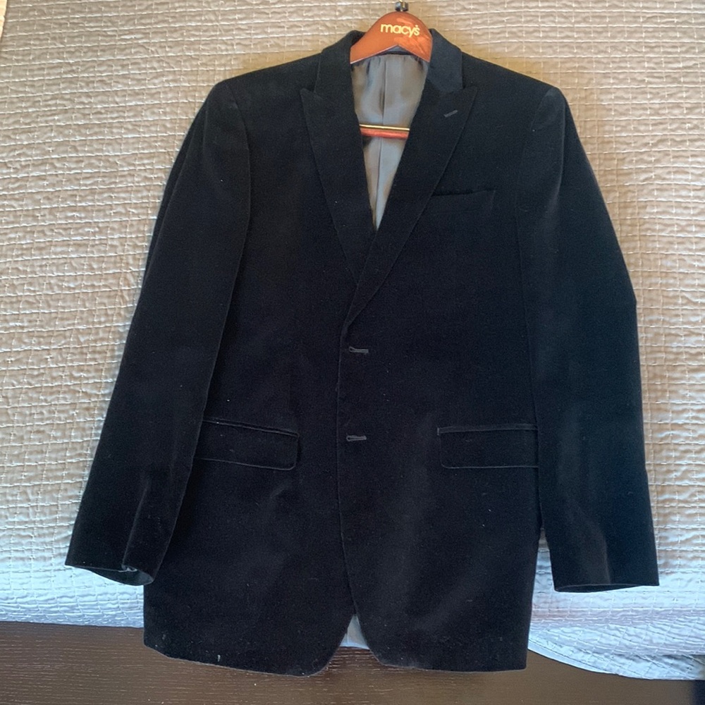 Black velvet coat